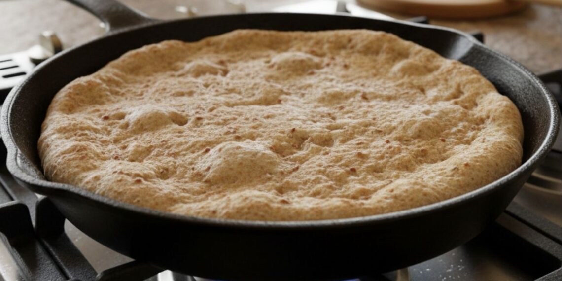 A receita de pão integral na frigideira, sem glúten e sem farinha, para um lanche rápido