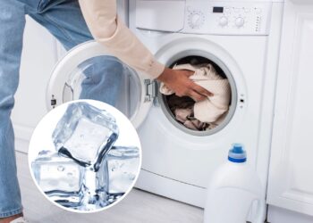 Isso é o que acontece se você colocar gelo na máquina de lavar roupas