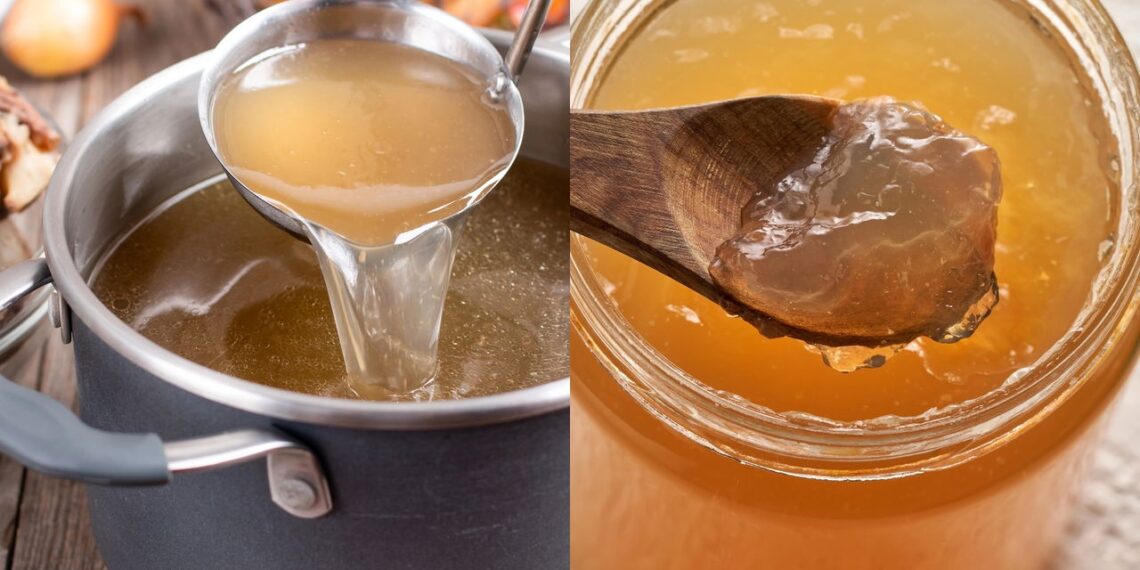 Receita de caldo de ossos com ervas para restaurar a energia