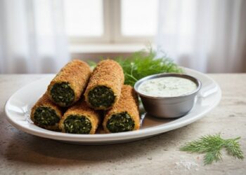 Receita de palitos de espinafre crocantes sem farinha, rápida e fácil