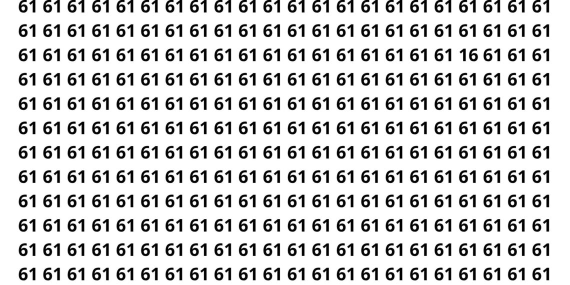 Apenas os mais rápidos conseguem encontrar o número 16 em 8 segundos
