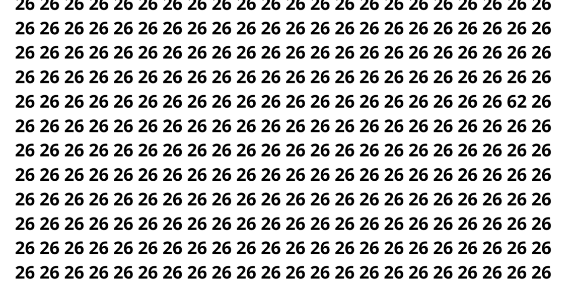 Só os mais rápidos conseguem encontrar o número 62 em 7s