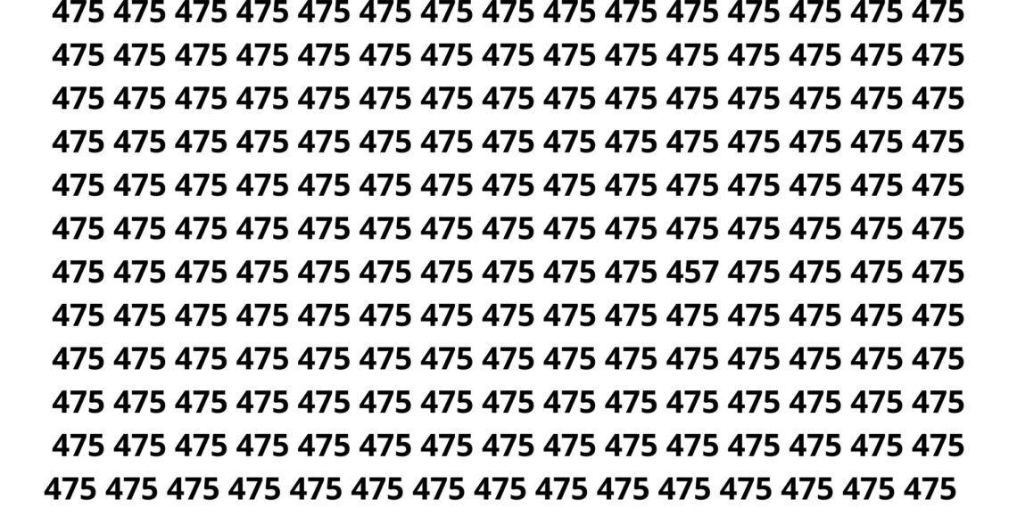 Poucos conseguem encontrar o número 457 entre os 475 em 10 segundos