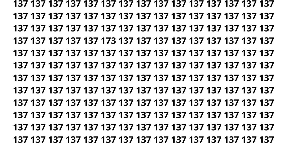Só os cérebros mais rápidos conseguem encontrar o número 173 em 10 segundos