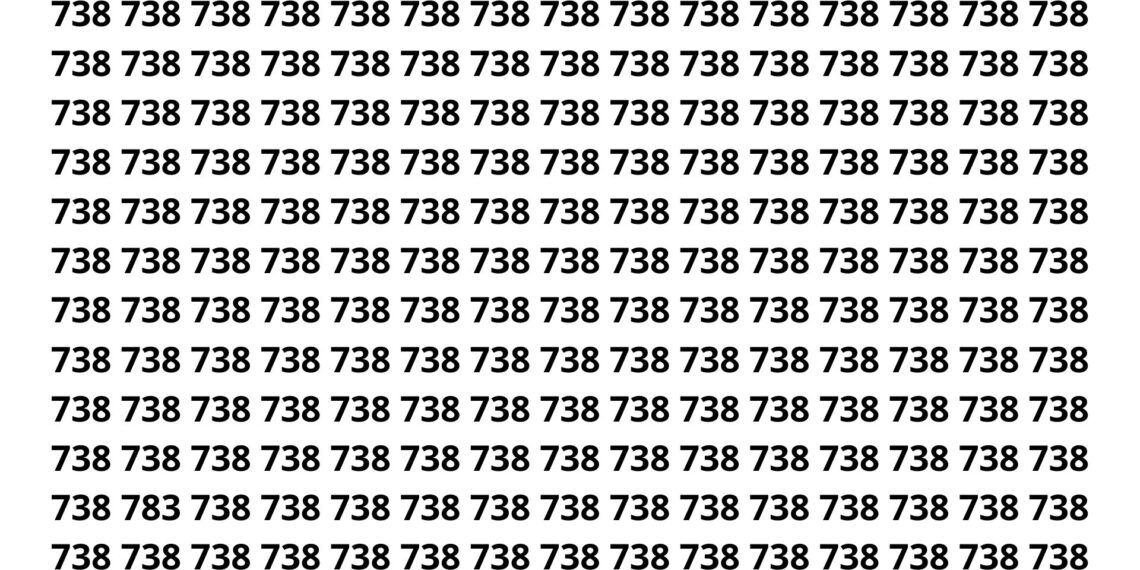 Apenas 3 em cada 20 pessoas conseguem encontrar o 783 em 7 segundos