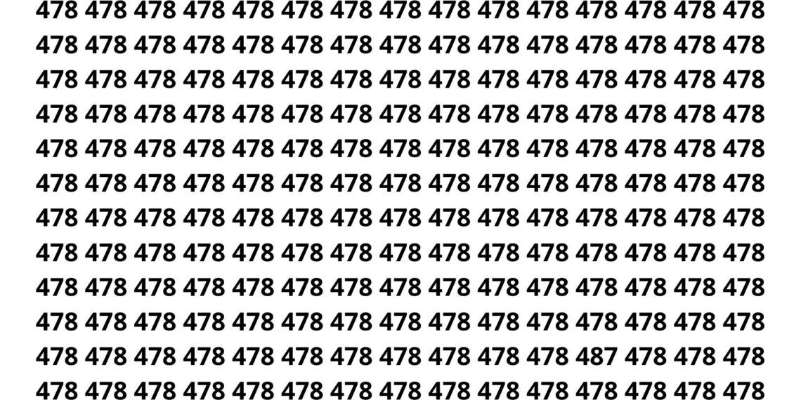 Poucos conseguem encontrar o número 487 em menos de 8 segundos