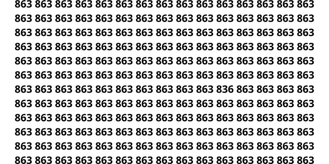 Apenas os olhos mais atentos encontram o número 836 em 8 segundos