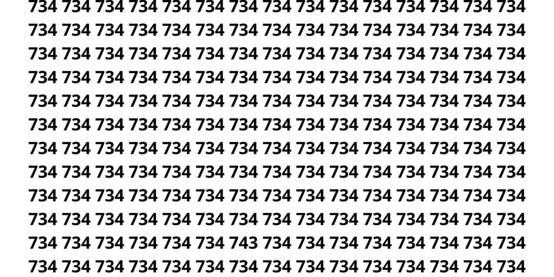Seu cérebro é fantástico, se você encontrar o número 743 em 10 segundos