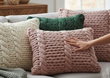 Maxi tricô, faça você mesmo almofadas para decorar sua casa