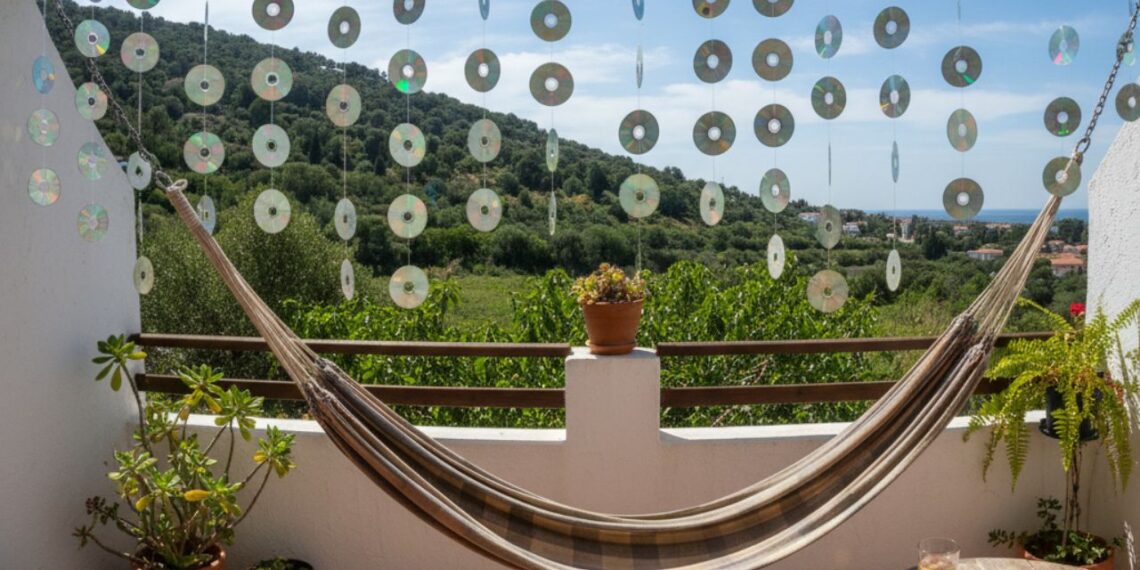 Não é apenas decoração: saiba porque pendurar CDs na varanda é útil