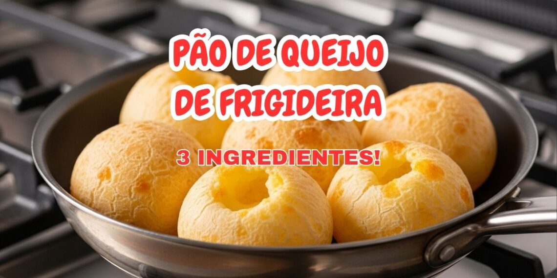Como fazer pão de queijo de frigideira com 3 ingredientes simples em menos de 10 minutos