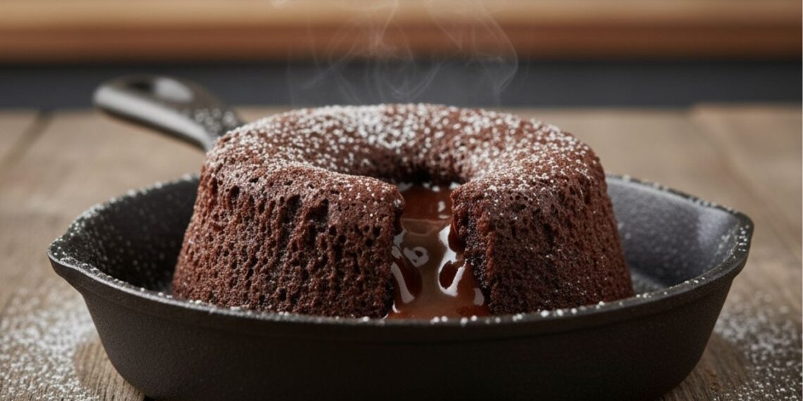 Bolo de chocolate na frigideira fica pronto em 10 minutos e conquista pelo sabor