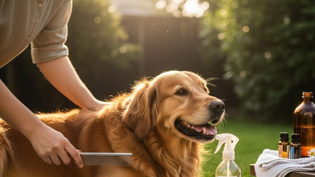 Truque natural que elimina carrapatos do cachorro em minutos