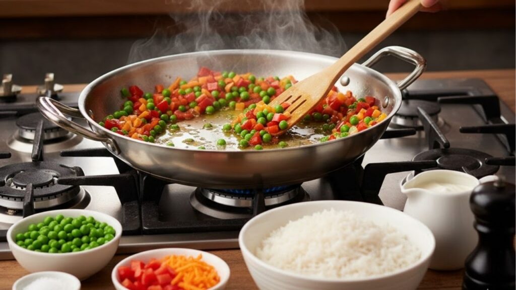 Almoço em 10 minutos: arroz cremoso com legumes e toque caseiro
