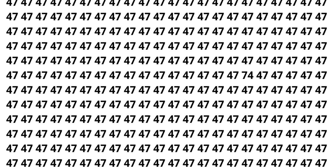 Menos de 10% das pessoas conseguem encontrar o número escondido em 9 segundos