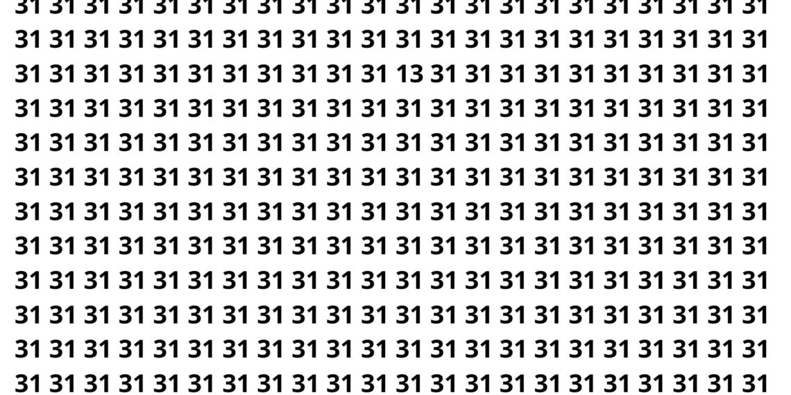 Apenas 3 a cada 10 pessoas encontram o número escondido em 8 segundos