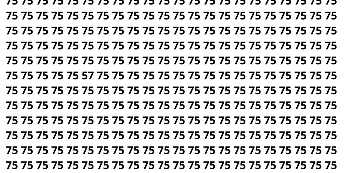 Apenas 4 a cada 10 pessoas encontram o número escondido em 7 segundos