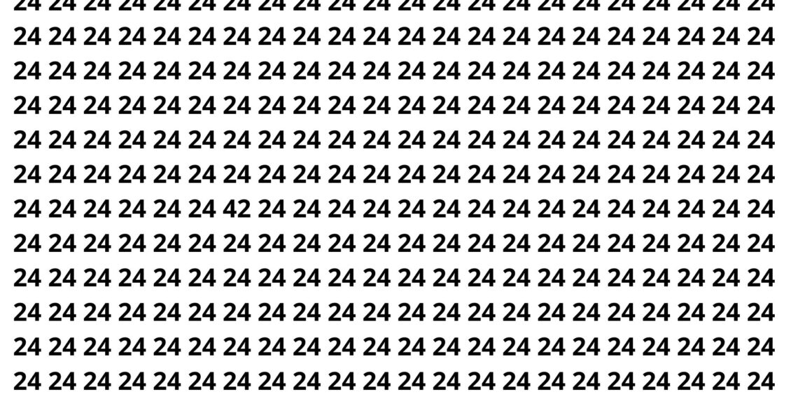 Encontre o número 42 entre vários 24 em apenas 5 segundos