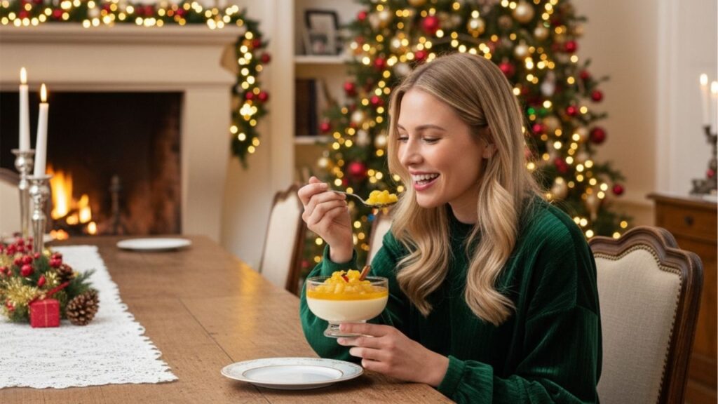 Sobremesa de abacaxi para o Natal feita no micro-ondas