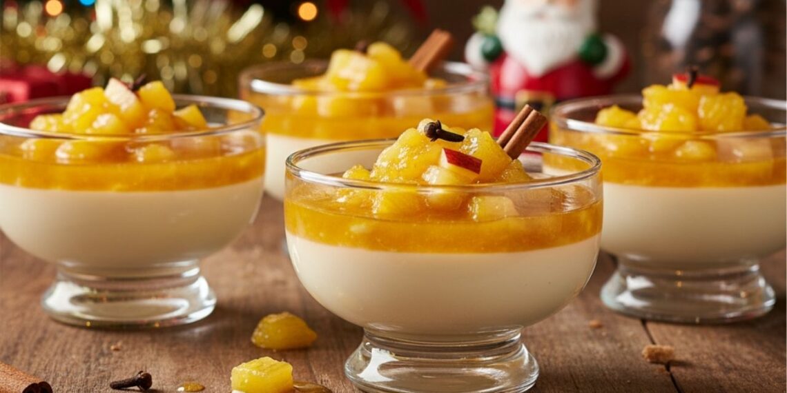 Sobremesa de abacaxi para o Natal feita no micro-ondas