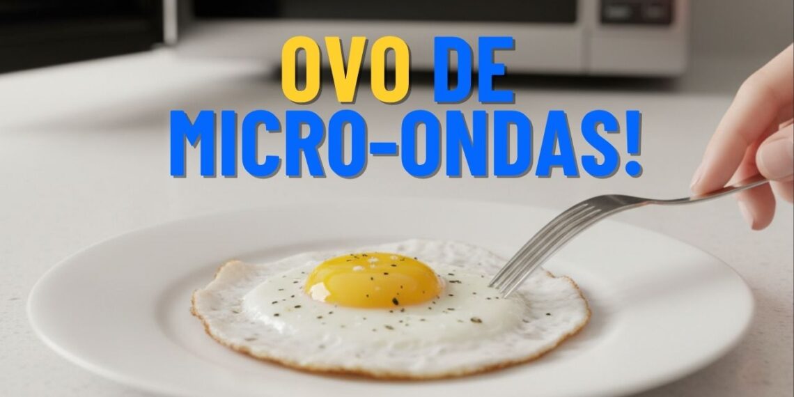 Ovo frito de micro-ondas fica pronto em 2 minutos sem sujeira