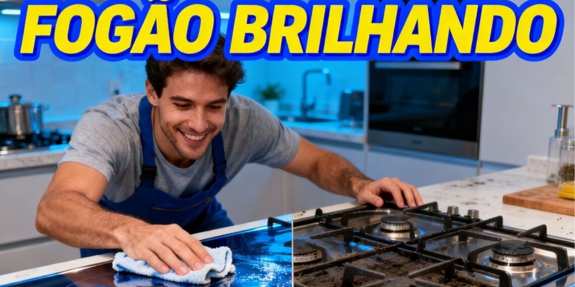 Truque caseiro para deixar o fogão sempre brilhando