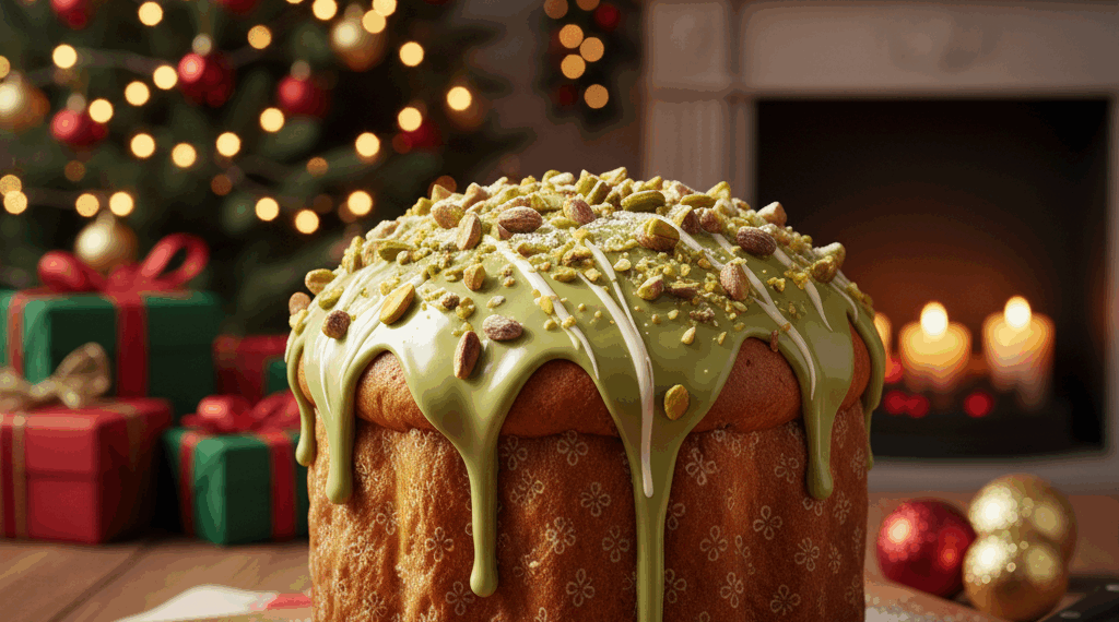 Panetone caseiro de pistache para surpreender a família no Natal