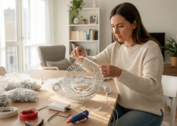 Aprenda a fazer uma luminária de mola em casa de forma simples e funcional