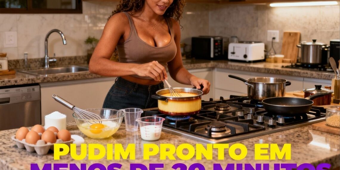 Prepare um delicioso pudim na boca do fogão em menos de 20 minutos