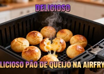 Prepare um pão de queijo na airfryer com apenas três ingredientes
