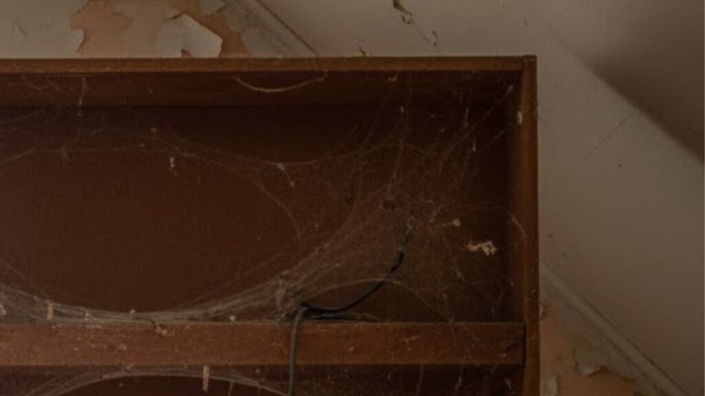 Lugares da sala onde as aranhas gostam de fazer teias