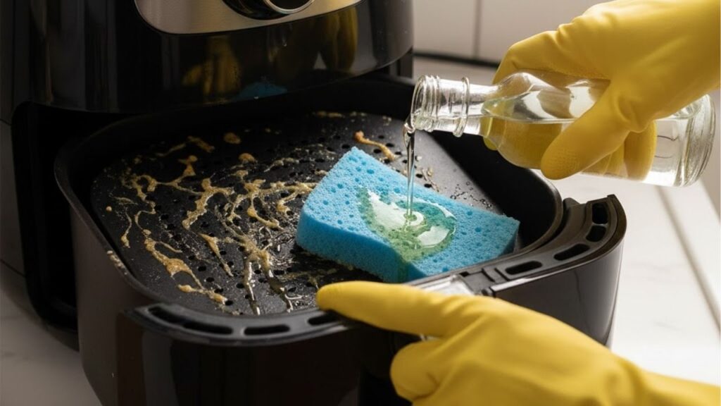 Nem sabão de coco, nem detergente: este item remove a gordura da air fryer