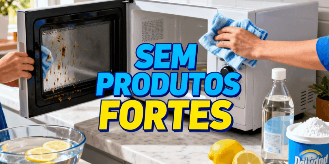 Dica caseira para limpar o micro-ondas sem produtos fortes