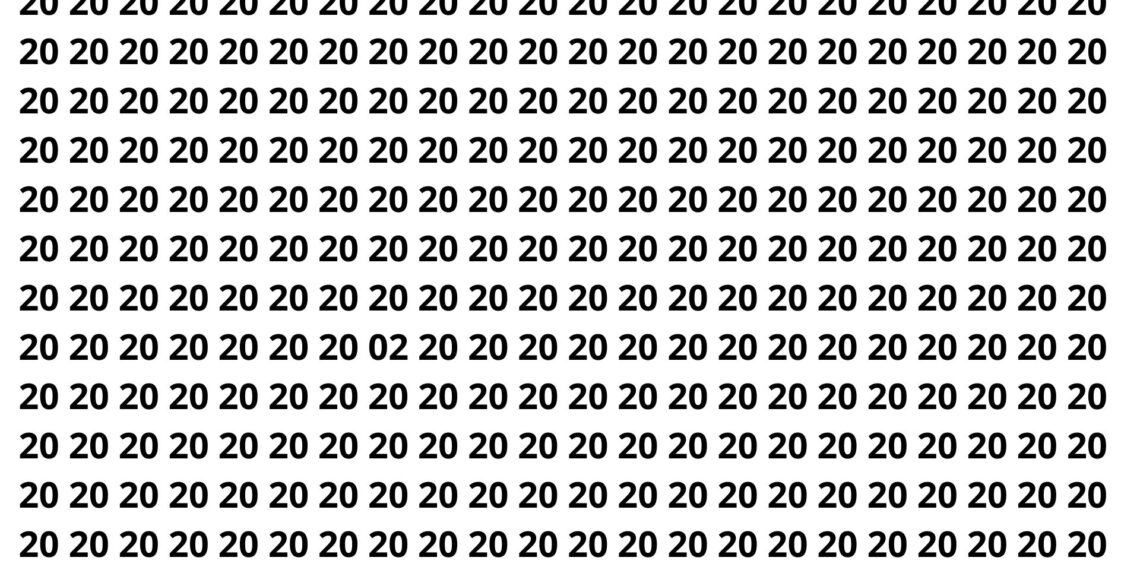 Apenas 7 em cada 18 pessoas encontram o número oculto em 6 segundos
