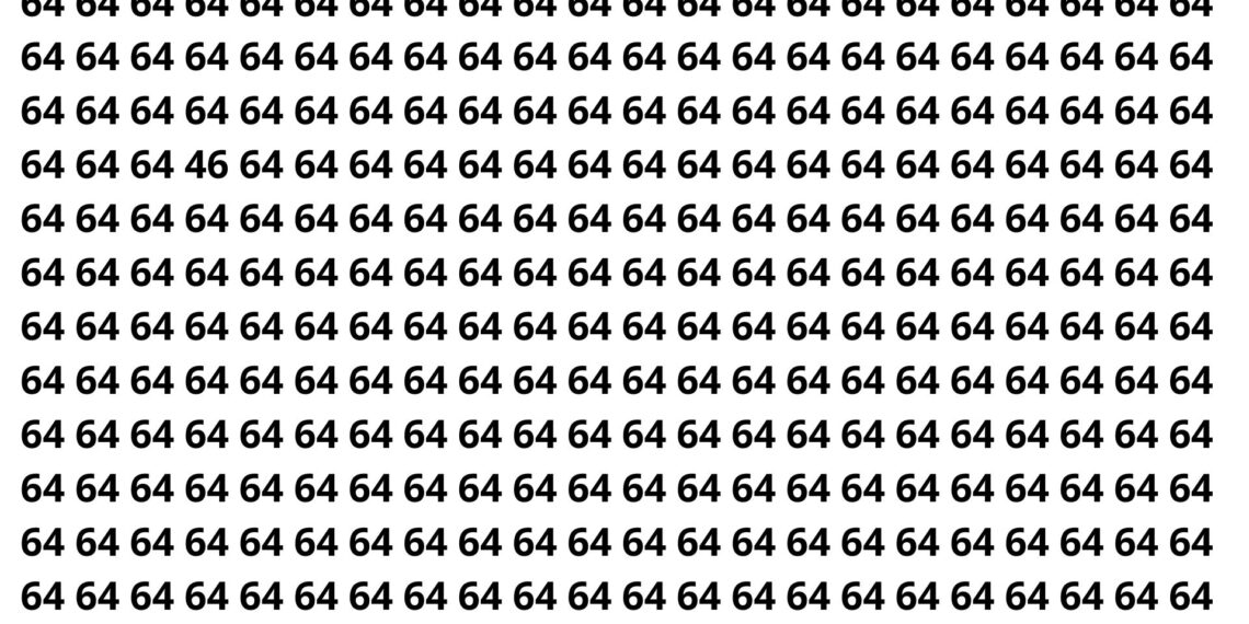 Encontre o número 46 entre os números 64 neste puzzle