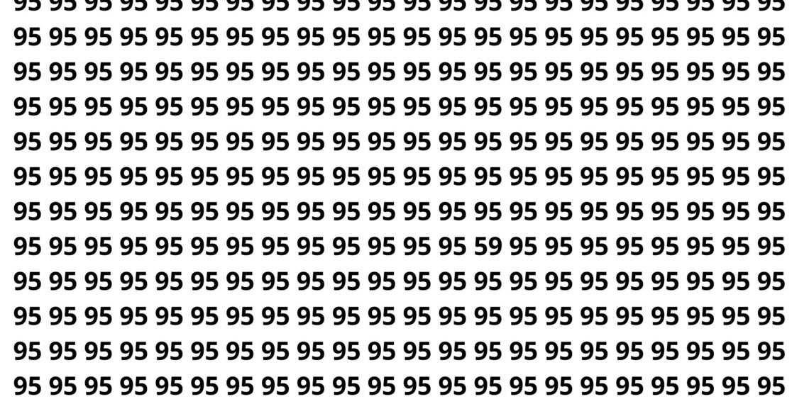 Encontre o número 59 entre os números 95 neste puzzle