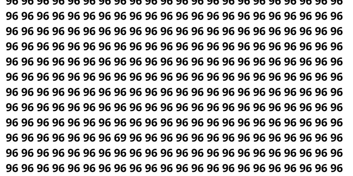 Encontre o número 69 entre os números 96 neste puzzle