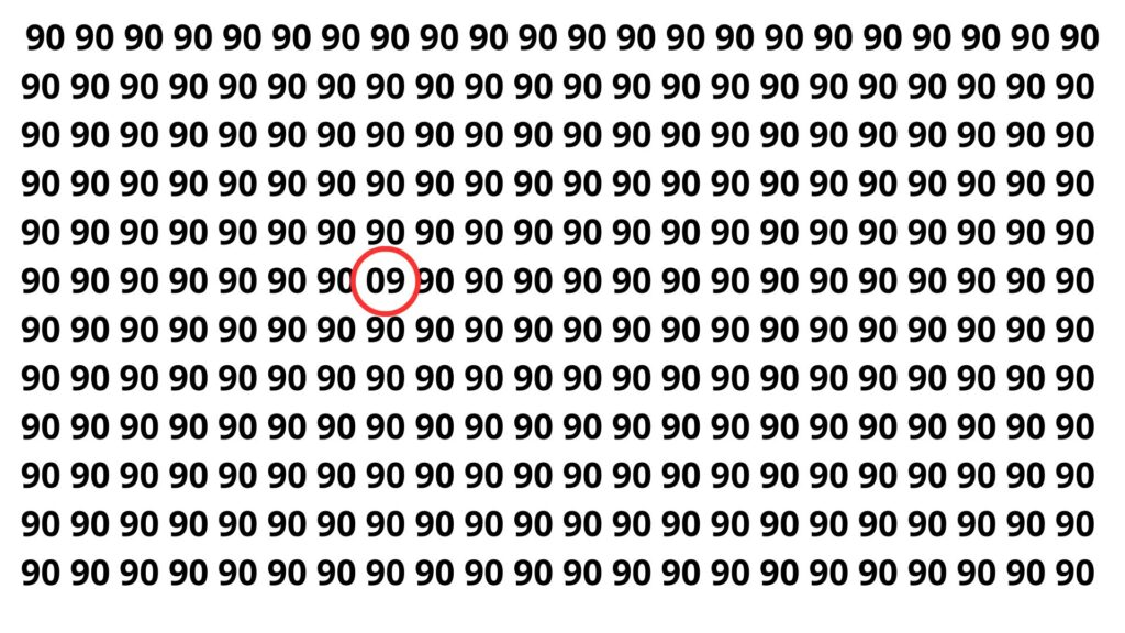 Apenas 3 em cada 10 pessoas encontram o número oculto em menos de 7 segundos