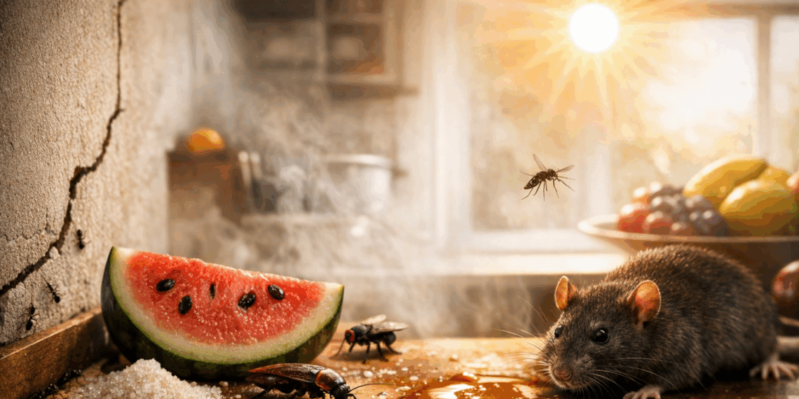 Esse erro comum no calor está atraindo pragas para sua casa sem você perceber