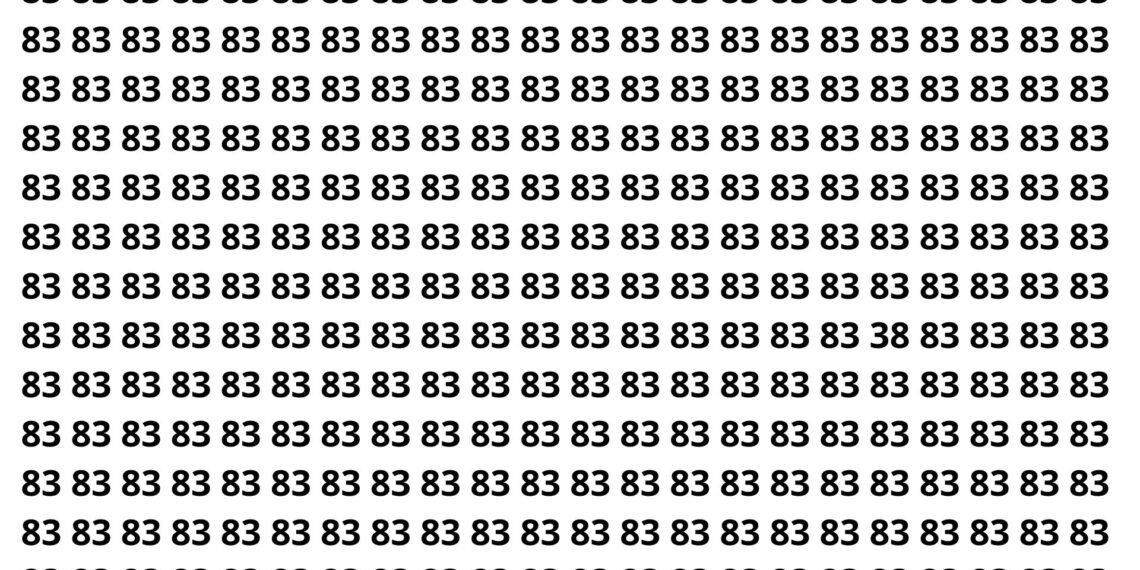 encontre o numero 38 entre varios 83