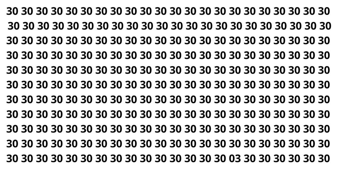 Onde está o número 03? Um erro mínimo separa os gênios do resto