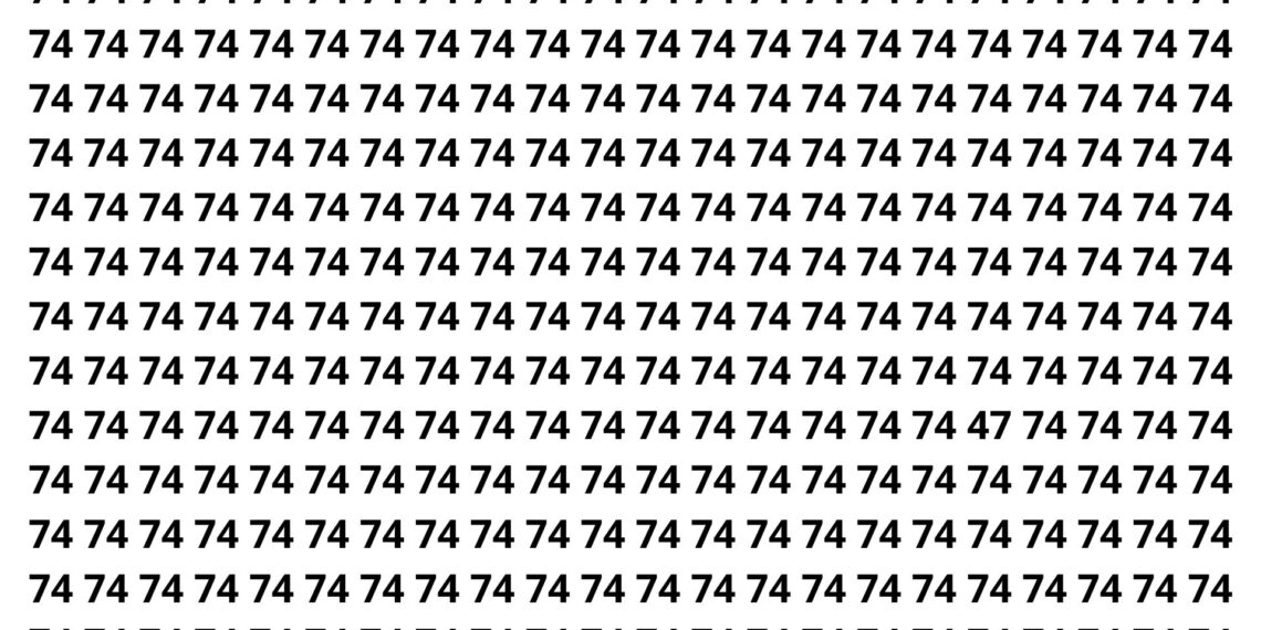 Encontre o numero 47 entre os 74