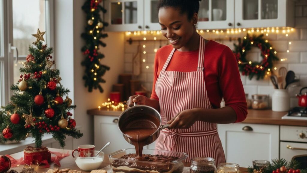 Pavê de chocolate delicioso sem leite condensado para o Natal