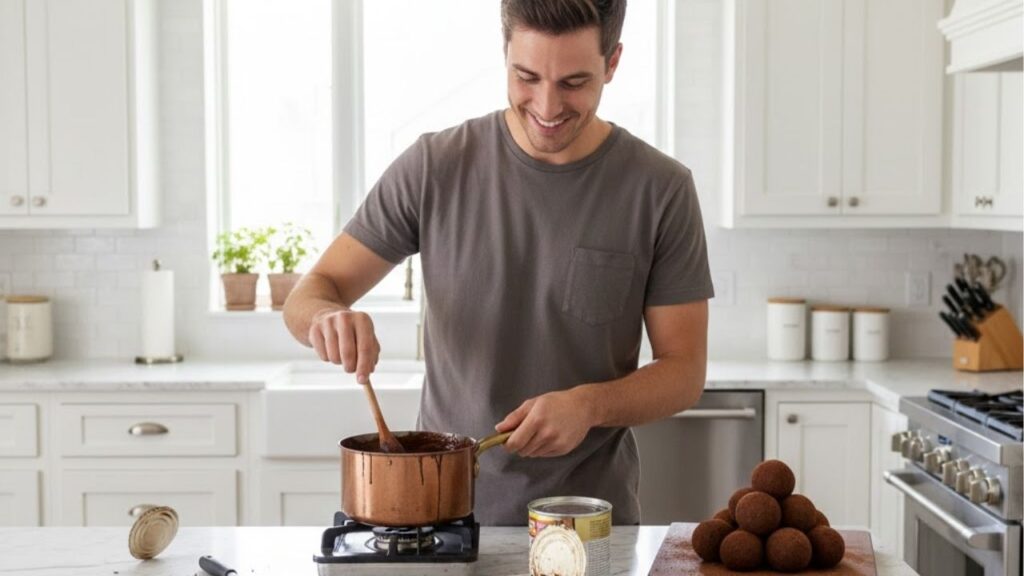 Aprenda a fazer trufinha de chocolate com apenas 2 ingredientes