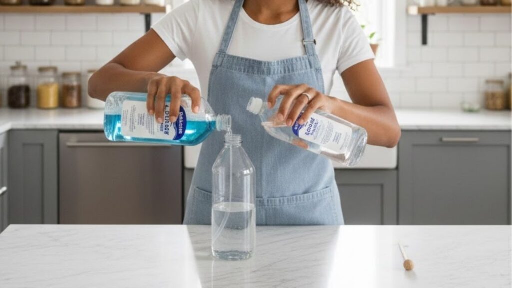 Com apenas 1 tampinha de álcool e amaciante, sofá volta a ficar como novo