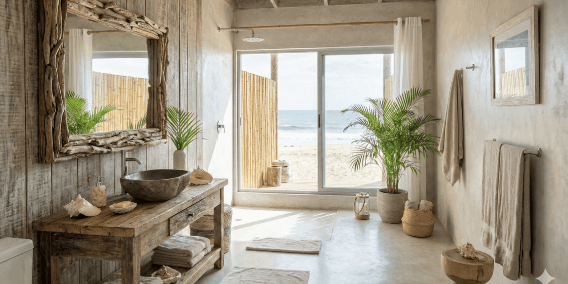 Nem água sanitária, nem cloro: esse truque limpa banheiro de praia sem cheiro forte