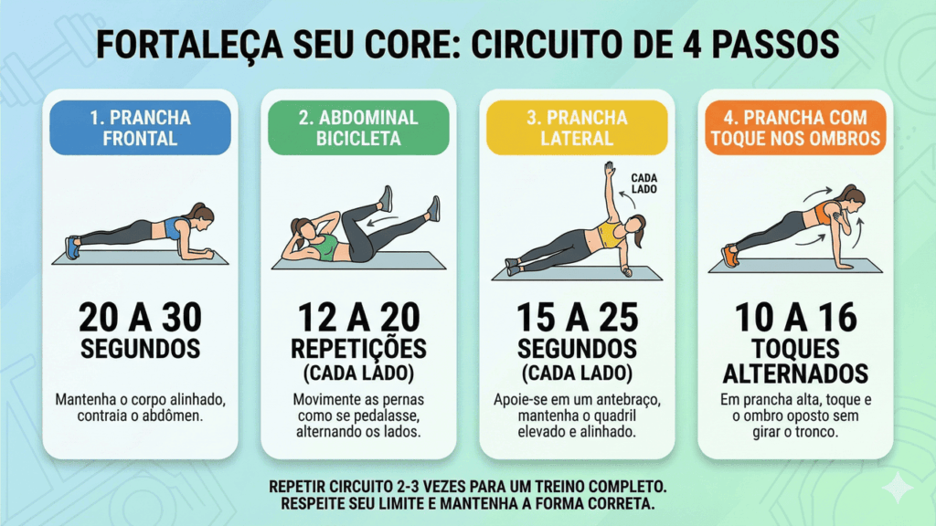 treino de fortalecimento do abdômen