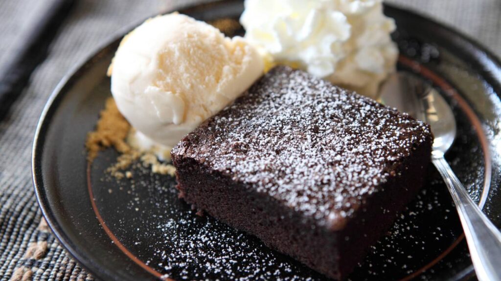 brownie servido