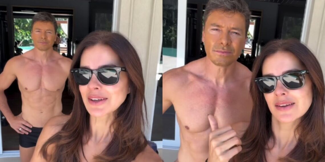 Rodrigo Faro erra filtro solar da esposa e mancha o rosto