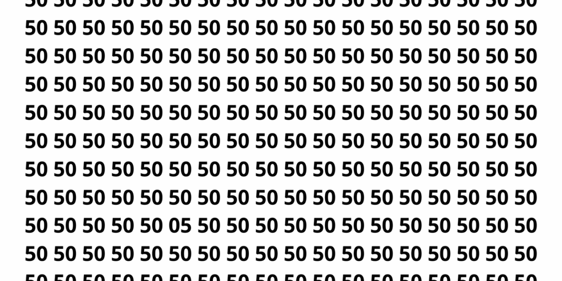 Encontre o número 05 entre vários números 50 em apenas 20 segundos neste desafio
